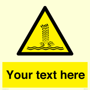 Custom warning artificial waterfall